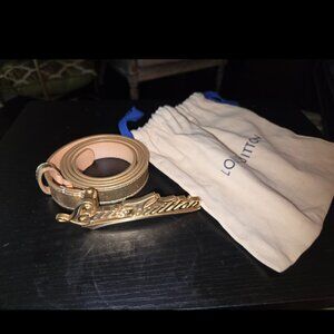 EUC LV Script Women's Belt.